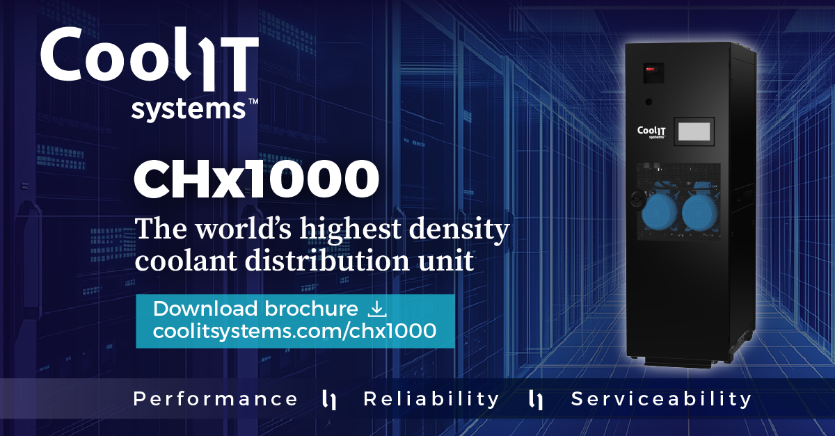 CoolIT Announces the World’s Highest Density Liquid-to-Liquid Coolant Distribution Unit