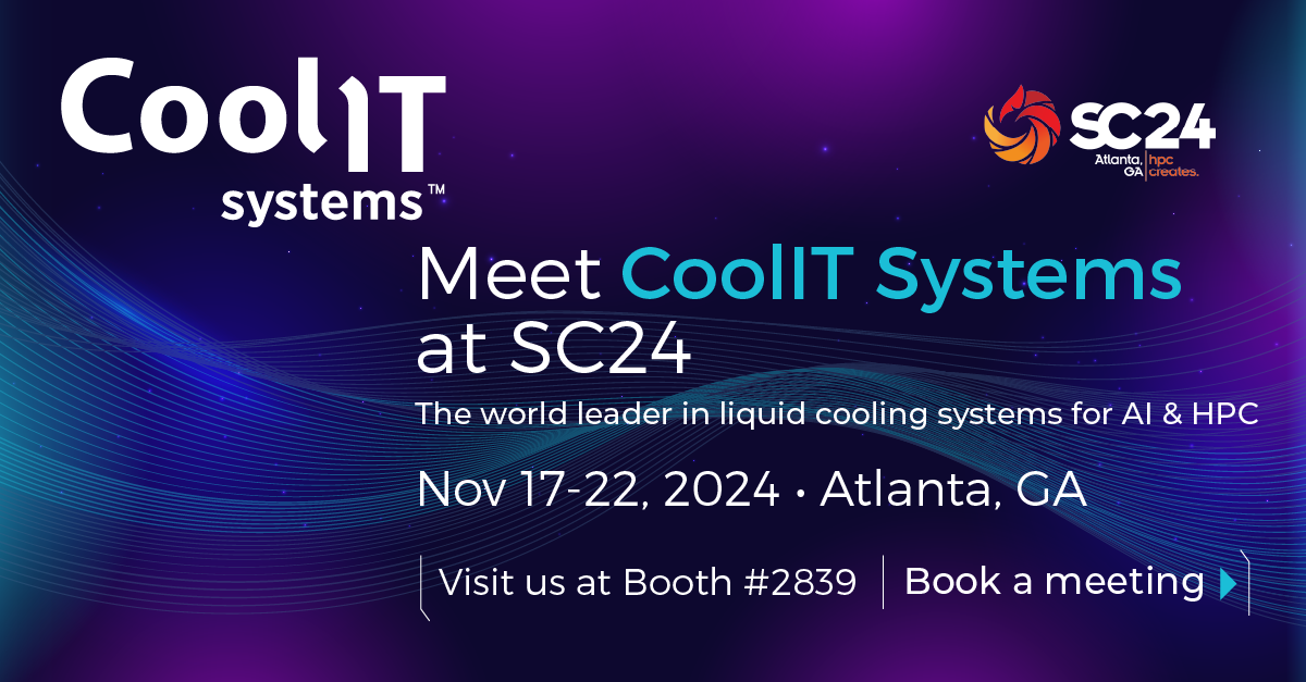 CoolIT Systems Showcases AI and HPC Liquid Cooling Solutions at SC24